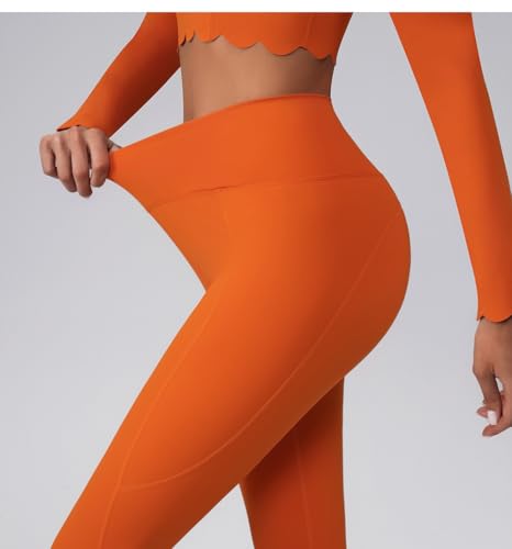 Yoga Suit Lace Shoulder Bra Shoulder Leaky Sports Running Vest Women's Cross High Waist Fitness Pants (YW542 + KW421 white,L/8)
