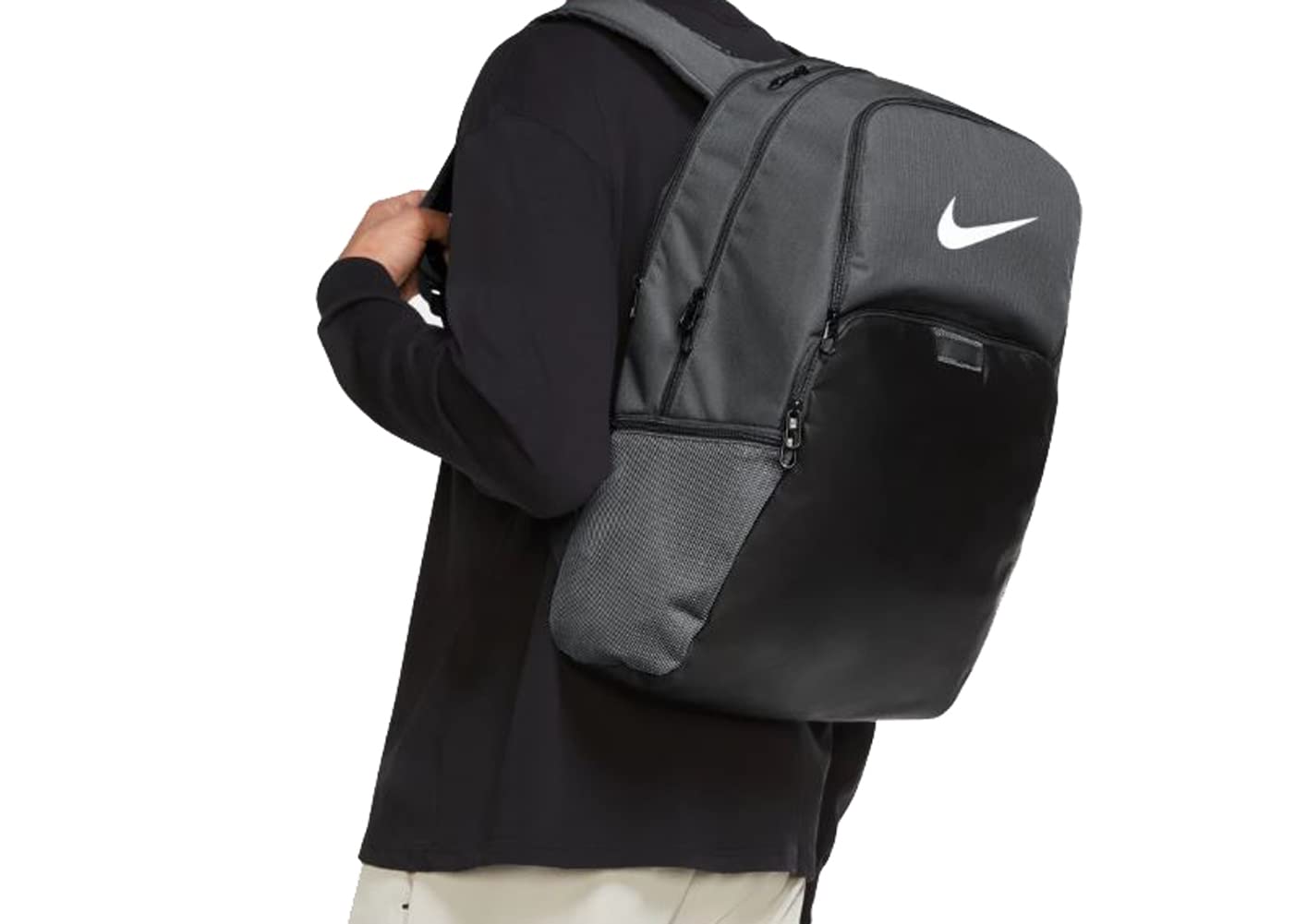 Nike Unisex Brasilia 9.5 Training Backpack (Extra Large, 30L), Iron Grey/Black/White, MISC