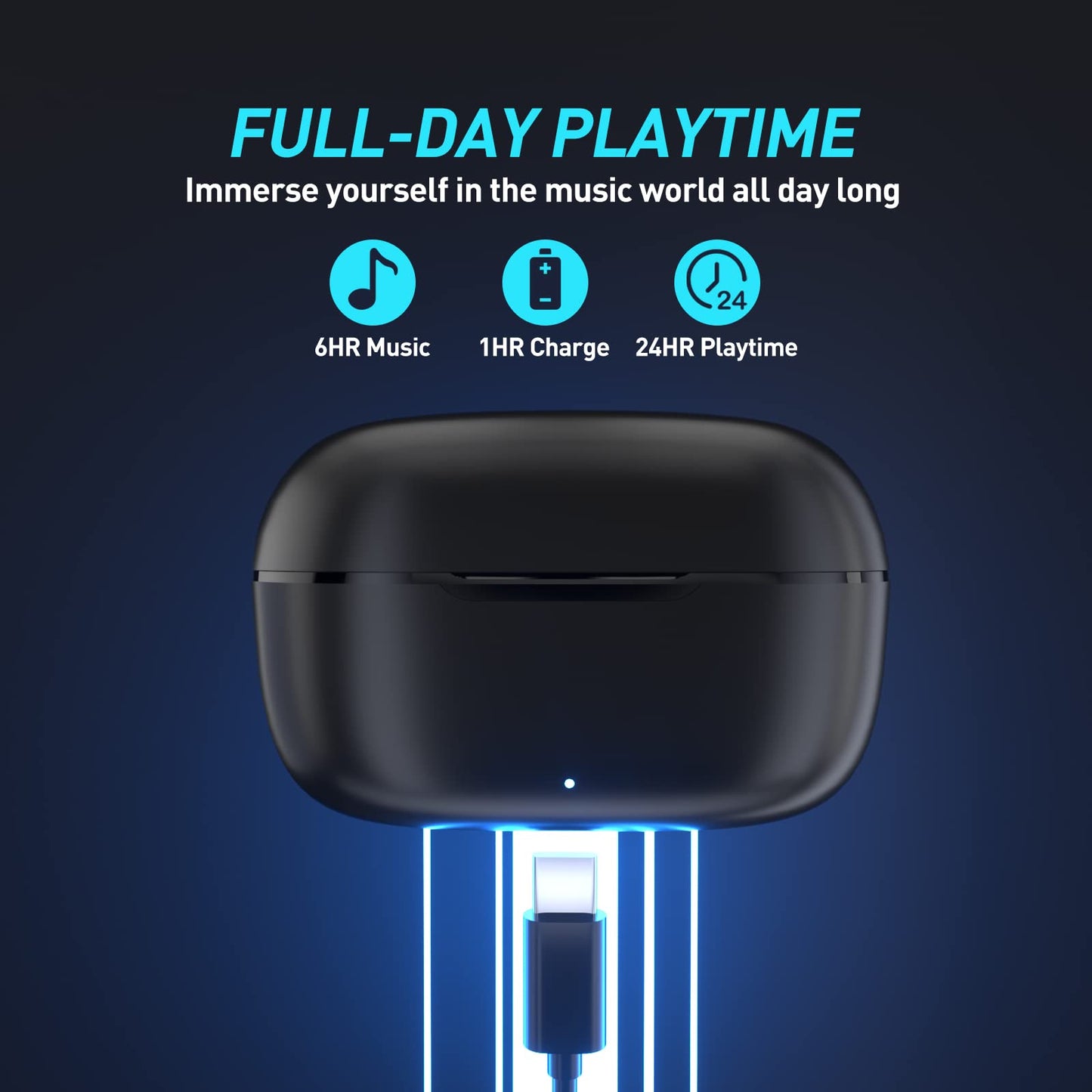 Monster N-Lite Clear Talk Wireless Earbuds, IPX8 Waterproof Earphones, Bluetooth 5.3 Headphones with CVC 8.0 Noise Reduction, Fast Charging for Sport