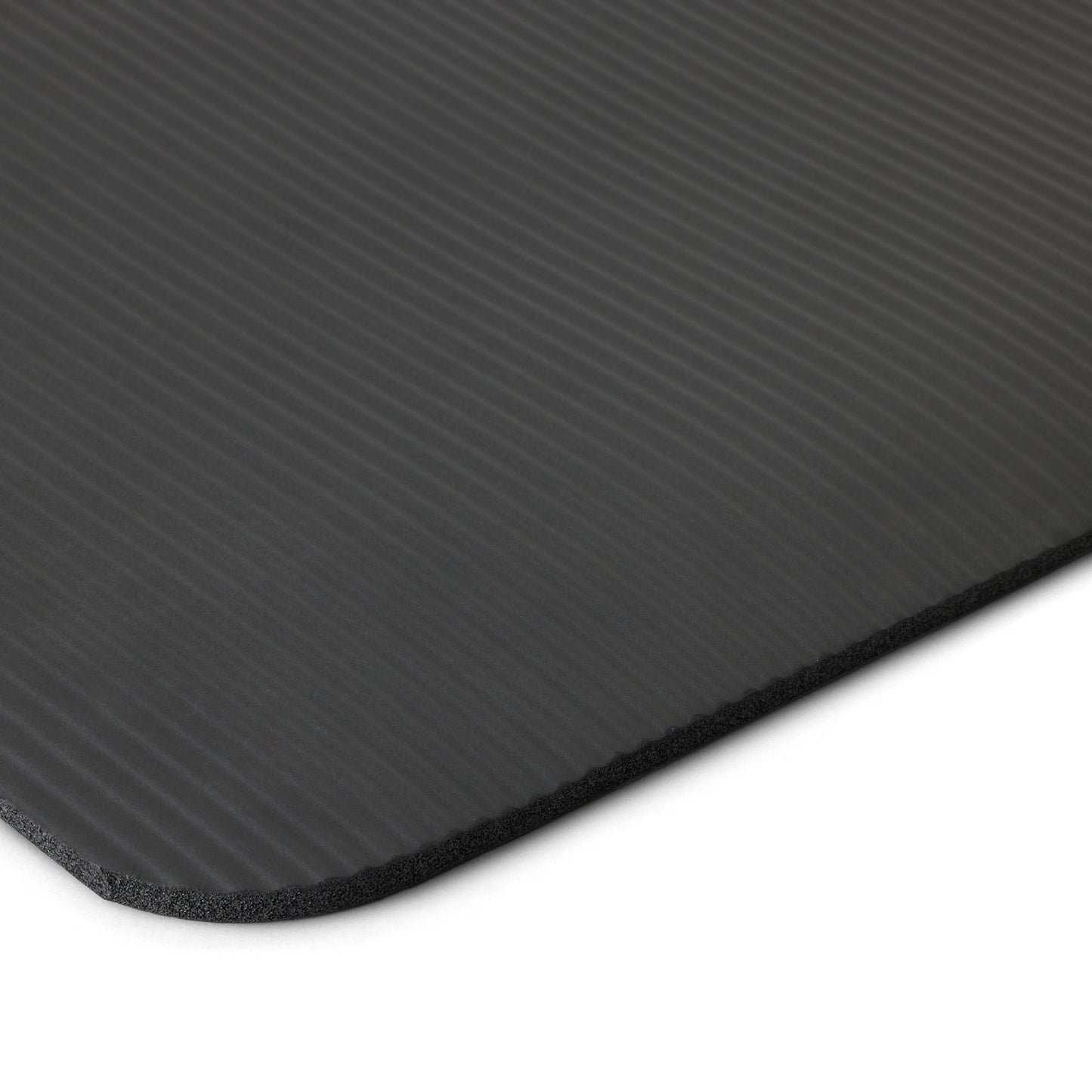 1/2 Inch Extra Thick Exercise Yoga Mat with Carrying Strap, Black