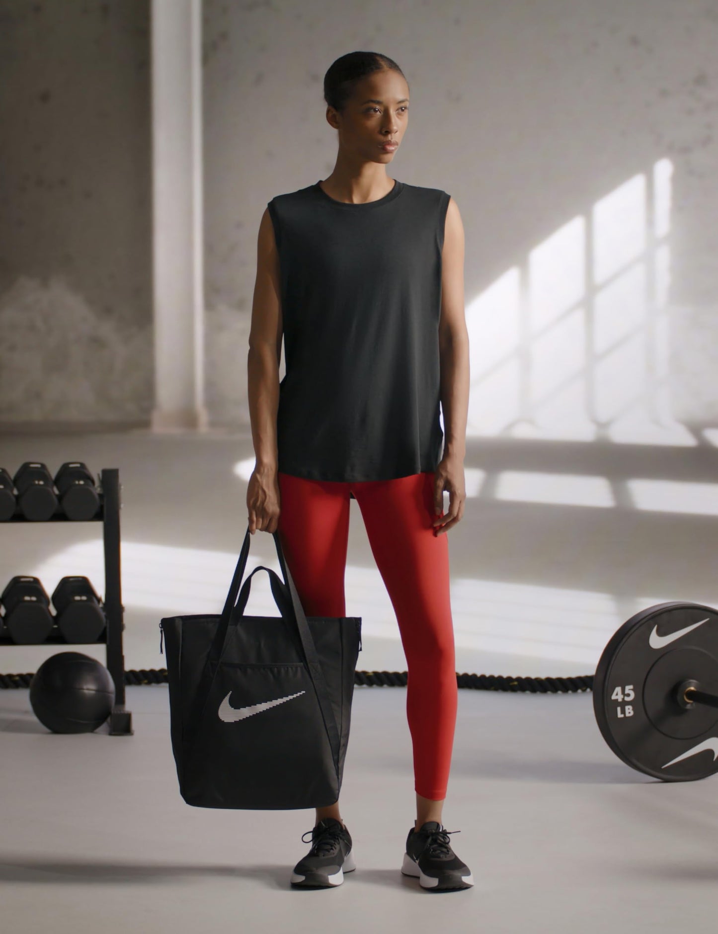 Nike Gym Tote, Black/Black/White