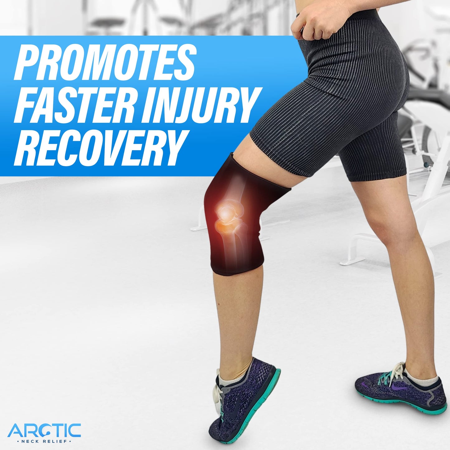 Two Pack - Cold Therapy Compression Ice Sleeve, Knee Ice Pack Wrap for Injuries, Elbow, Quad & Hamstring Relief, Flexible & Reusable Cold Wrap Recovery for Meniscus, ACL, MCL, Ice & Heat Therapy