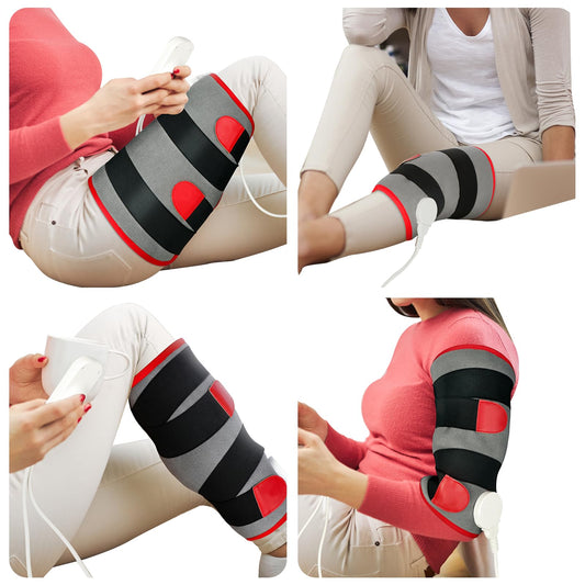 Comfytemp Heating Pad for Leg Pain & Cramps Relief, Wearable Knee Heating Pads for Knee Pain, FSA HSA Eligible Wrap Around Heating Pad for Shin Splint/Calf/Arm, Birthday Gifts for Mom Women (S/M)