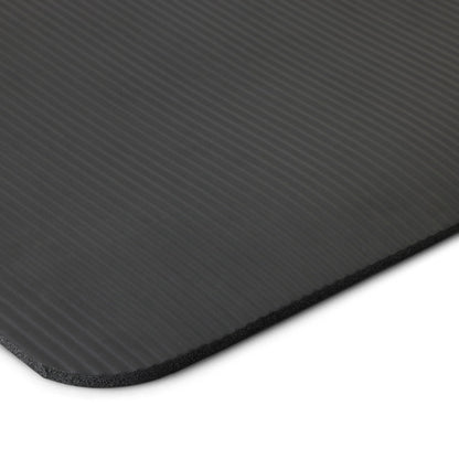 1/2 Inch Extra Thick Exercise Yoga Mat with Carrying Strap, Black