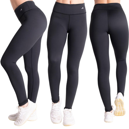 CompressionZ Compression Leggings for Women High Waisted Performance Tummy Control Gym, Pilates, Travel, Yoga, Workout Pants Black