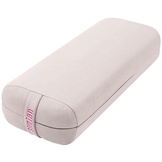 Simian Yoga Bolster Pillow Premium Meditation Bolsters Supportive Rectangular Cushion with Skin-Friendly Velvet Cover Washable, Support Cushions Bolster Pillows for Restorative Yoga,Yin Yoga… (CREAM BEIGE)